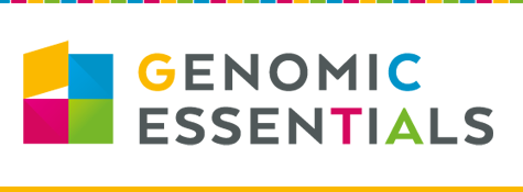 Baner z logo „Genomic Essentials” jako odnośnik do dodatkowych informacji.