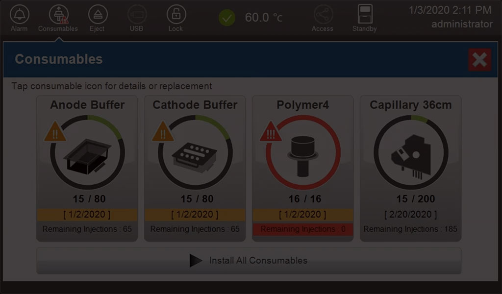 Watch a Video that Shows Installing and Monitoring Consumables on Spectrum Compact CE System