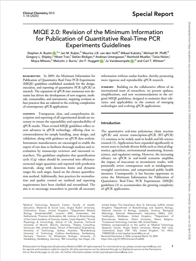 Zrzut ekranu z&nbsp;publikacji MIQE 2.0