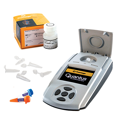 Fluorymetr Quantus z zestawem QuantiFluor, buforem i probówkami